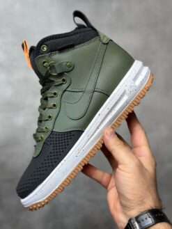 Кроссовки Nike Air Force 1 Lunar Duckboot Green зимние с мехом