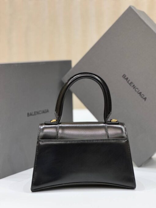 Женская кожаная сумка Balenciaga Hourglass A133616 чёрная 23/14 см - фото 2