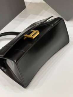 Женская кожаная сумка Balenciaga Hourglass A133616 чёрная 23/14 см