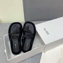 Шлёпанцы женские The Row Ginza Sandal in Suede F2138R Black