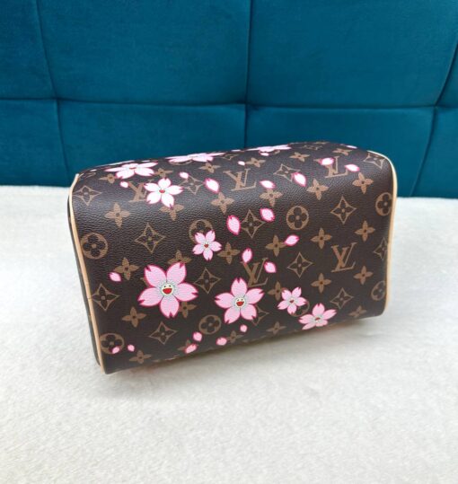 Женская сумка Louis Vuitton LV x TM Speedy 25 Premium Brown в цветочек 25-20/15 см - фото 4