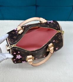 Женская сумка Louis Vuitton LV x TM Speedy 25 Premium Brown в цветочек 25-20/15 см