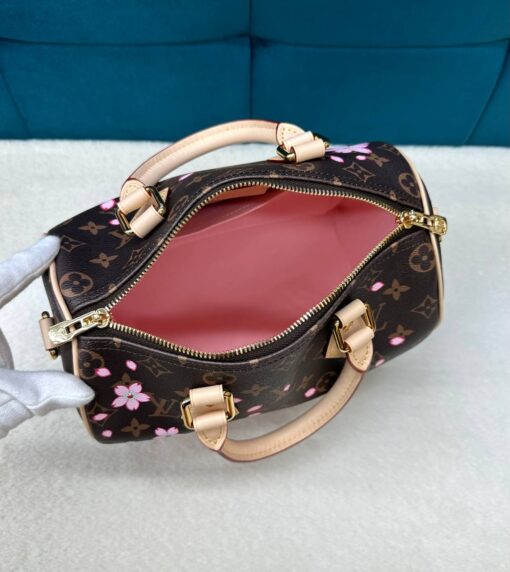 Женская сумка Louis Vuitton LV x TM Speedy 25 Premium Brown в цветочек 25-20/15 см - фото 5
