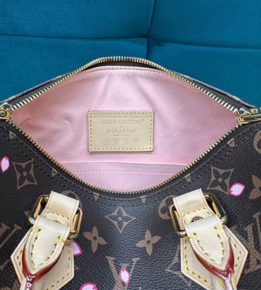 Женская сумка Louis Vuitton LV x TM Speedy 25 Premium Brown в цветочек 25-20/15 см - фото 6