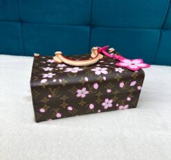 Женская сумка Louis Vuitton LV x TM OnTheGo PM Premium Brown в цветочек 25-18/10 см