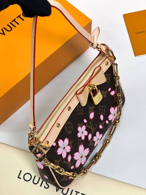 Женская сумка-клатч Louis Vuitton LV x TM Pochette Accessories Premium Brown в цветочек 22-12/4 см - фото 5