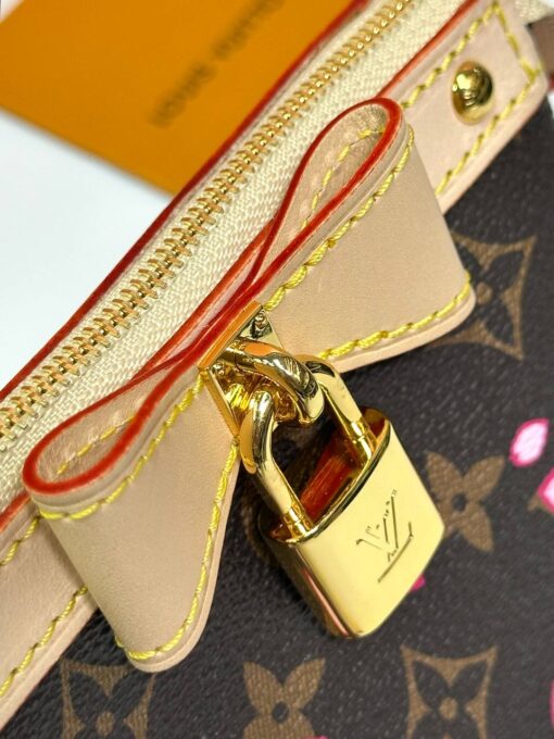 Женская сумка-клатч Louis Vuitton LV x TM Pochette Accessories Premium Brown в цветочек 22-12/4 см - фото 3