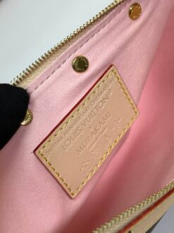 Женская сумка-клатч Louis Vuitton LV x TM Pochette Accessories Premium Brown в цветочек 22-12/4 см