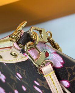 Женская сумка-клатч Louis Vuitton LV x TM Pochette Accessories Premium Brown в цветочек 22-12/4 см