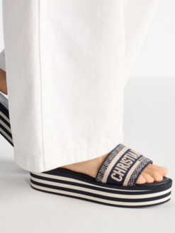 Шлёпанцы женские Christian Dior Dway Platform Slide KCO258ERC Premium D.Blue