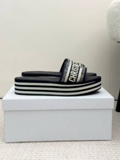 Шлёпанцы женские Christian Dior Dway Platform Slide KCO258ERC Premium D.Blue