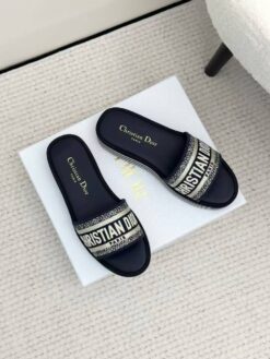 Шлёпанцы женские Christian Dior Dway Platform Slide KCO258ERC Premium D.Blue