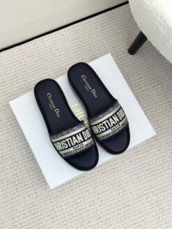 Шлёпанцы женские Christian Dior Dway Platform Slide KCO258ERC Premium D.Blue
