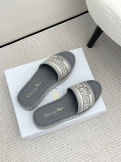 Шлёпанцы женские Christian Dior Dway Platform Slide KCO258ERC Premium Grey