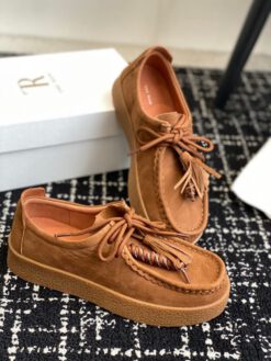 Лоферы The Row Loafer in Suede A134409 Premium Chestnut