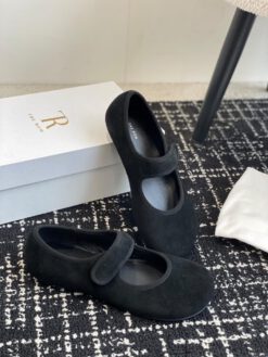 Балетки The Row Slip On Shoe in Suede A134424 Premium Black