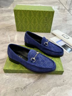 Лоферы мужские Gucci 134754 синие