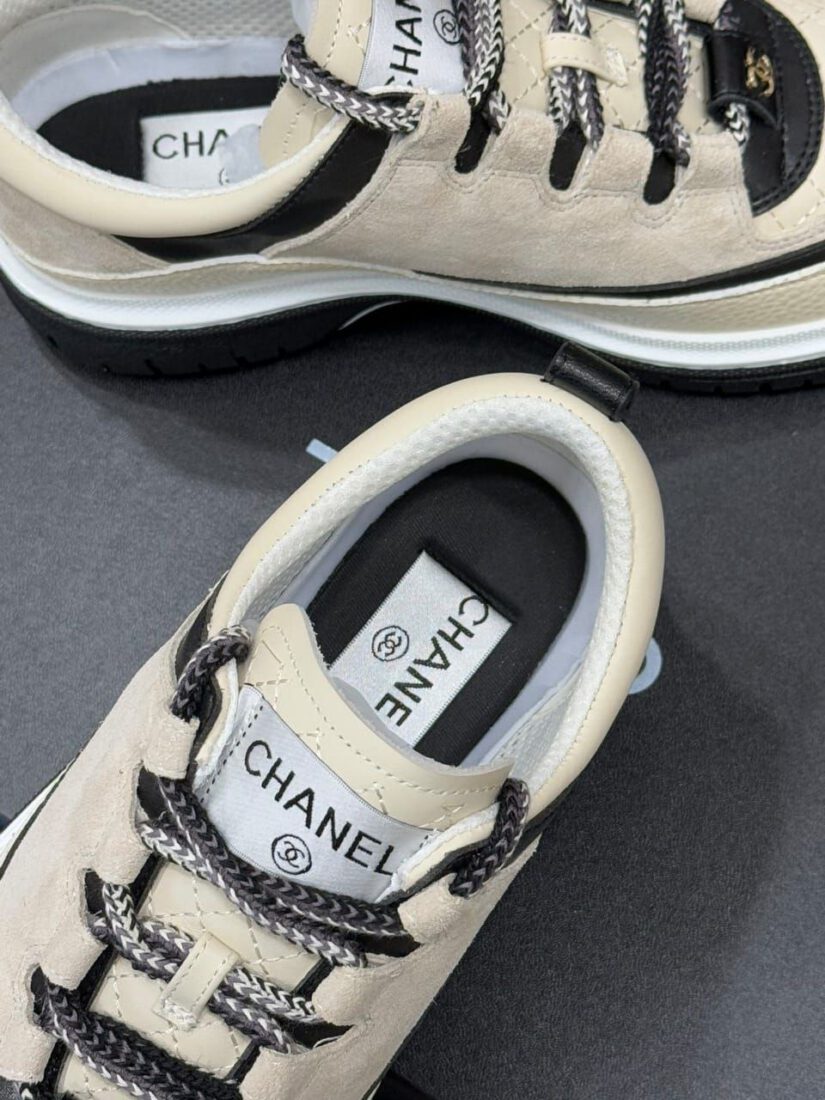 Кроссовки женские Chanel Calfskin Suede Calfskin Lambskin G46258 Beige фото 4 Кроссовки женские Chanel Calfskin Suede Calfskin Lambskin G46258 Beige - фото 4