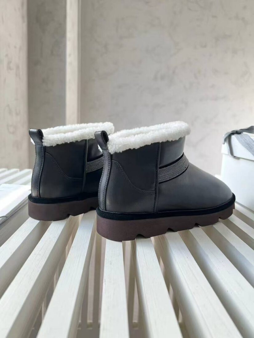 Угги Brunello Cucinelli 252MZSFG Leather Premium Black фото 6 Угги Brunello Cucinelli 252MZSFG Leather Premium Black - фото 6