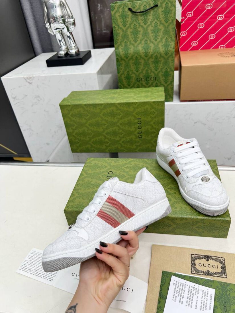 Кроссовки Gucci Screener 838873-135066 Premium White фото 4 Кроссовки Gucci Screener 838873-135066 Premium White - фото 4