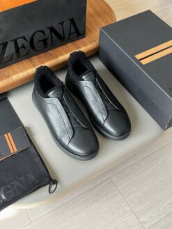 Ermenegildo Zegna Triple Stitch Winter Lo A135496 Black - фото 7