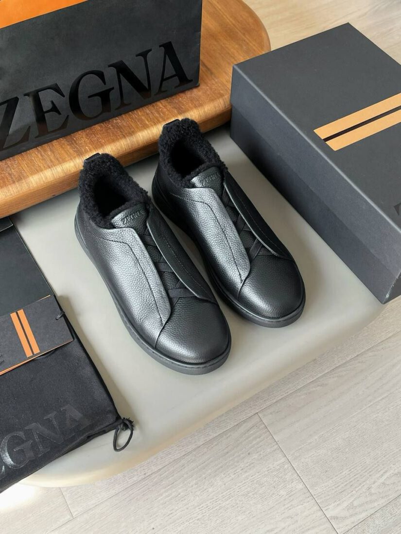 Ermenegildo Zegna Triple Stitch Winter Lo A135496 Black фото 1 Ermenegildo Zegna Triple Stitch Winter Lo A135496 Black - фото 1
