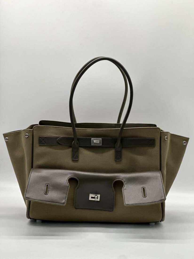 Сумка Balenciaga Bel Air Carry All Bag Medium 37 cm Textile Khaki фото 3 Сумка Balenciaga Bel Air Carry All Bag Medium 37 cm Textile Khaki - фото 3