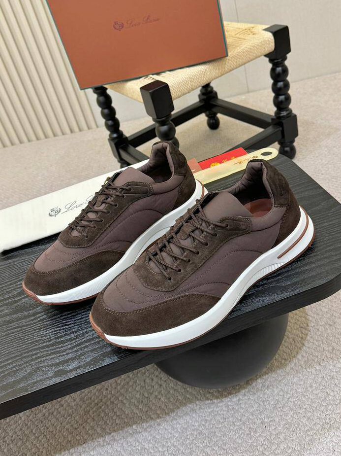 Мужские кроссовки Лоро Пиано Weekend Walk Suede-Trimmed Shell Evo Wind Premium Brown фото 1 Мужские кроссовки Лоро Пиано Weekend Walk Suede-Trimmed Shell Evo Wind Premium Brown - фото 1