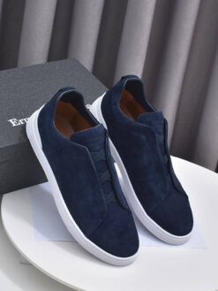 Кроссовки Ermenegildo Zegna Triple Stitch Lo Suede A136143 Blue (размеры 39-49) - фото 8