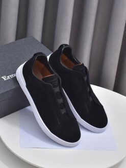 Кроссовки Ermenegildo Zegna Triple Stitch Lo Suede A136156 Black (размеры 39-49) - фото 8