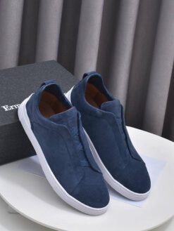 Кроссовки Ermenegildo Zegna Triple Stitch Lo Suede A136144 L.Blue