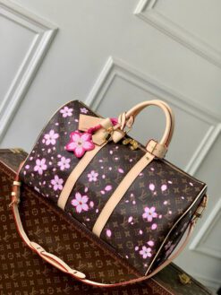 Женская сумка Louis Vuitton A136289 45-27/20 см в цветочек