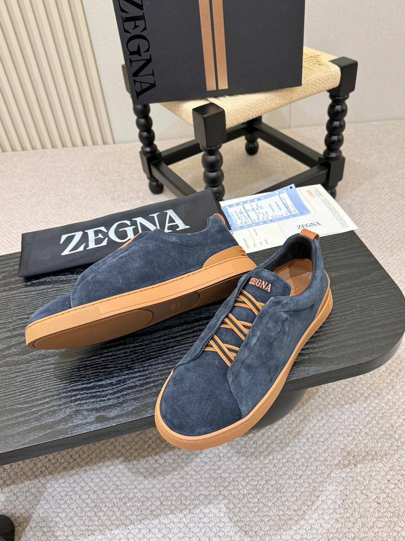 Кроссовки Ermenegildo Zegna Triple Stitch II Lo Suede A136365 Grey фото 4 Кроссовки Ermenegildo Zegna Triple Stitch II Lo Suede A136365 Grey - фото 4