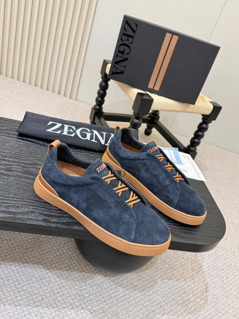 Кроссовки Ermenegildo Zegna Triple Stitch II Lo Suede A136365 Grey фото 2 Кроссовки Ermenegildo Zegna Triple Stitch II Lo Suede A136365 Grey - фото 2