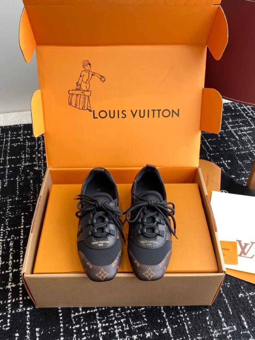 Кроссовки Louis Vuitton Sneakerina Premium Brown Blk фото 3 Кроссовки Louis Vuitton Sneakerina Premium Brown Blk - фото 3