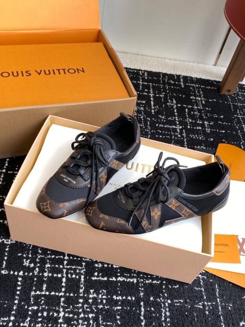 Кроссовки Louis Vuitton Sneakerina Premium Brown Blk фото 4 Кроссовки Louis Vuitton Sneakerina Premium Brown Blk - фото 4