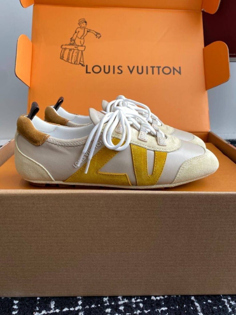 Кроссовки Louis Vuitton Sneakerina Premium Beige Yel фото 1 Кроссовки Louis Vuitton Sneakerina Premium Beige Yel - фото 1