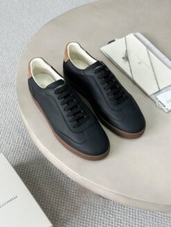Кроссовки мужские Brunello Cucinelli Leather A136470 Premium Black