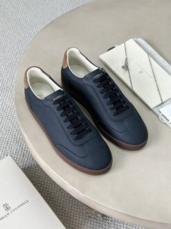 Кроссовки мужские Brunello Cucinelli Leather A136485 Premium Blue