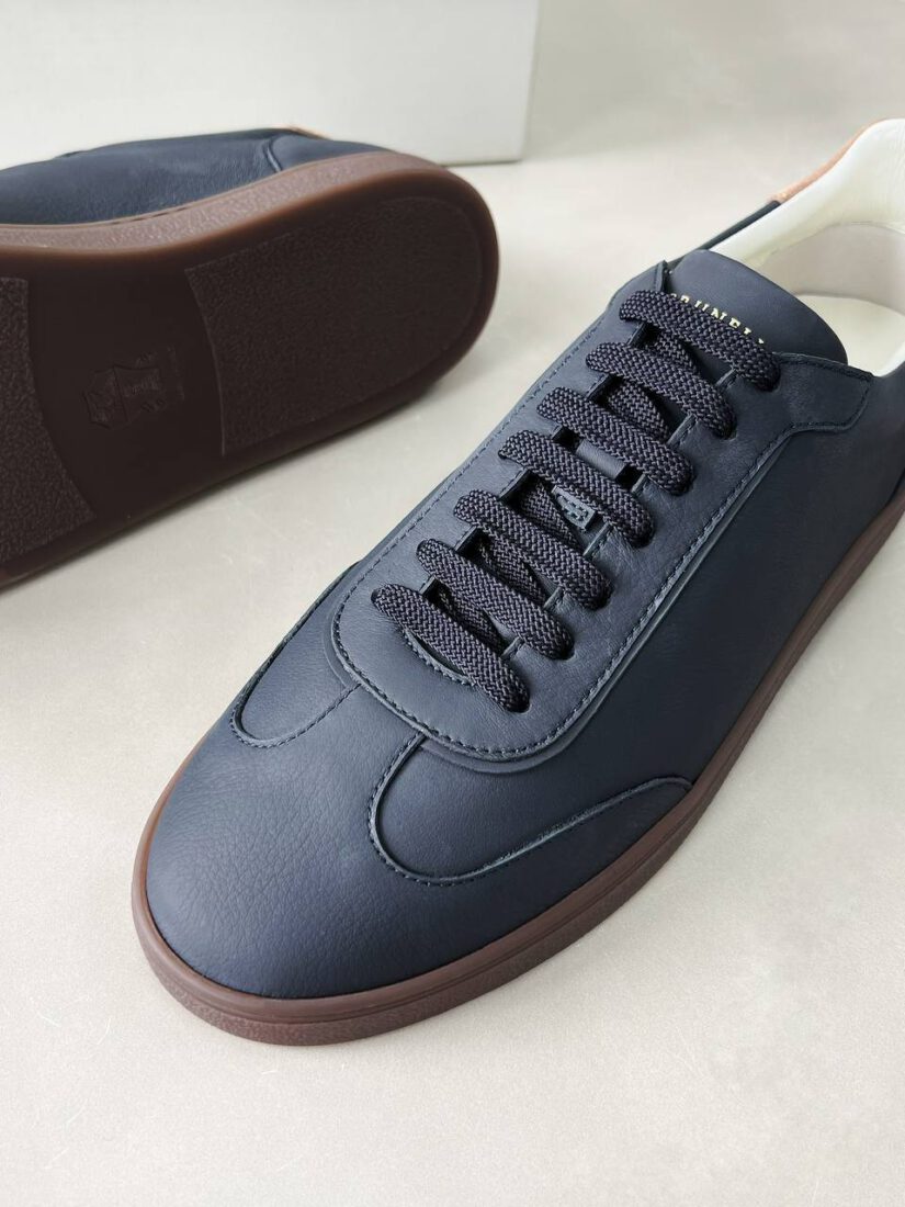 Кроссовки мужские Brunello Cucinelli Leather A136485 Premium Blue фото 4 Кроссовки мужские Brunello Cucinelli Leather A136485 Premium Blue - фото 4