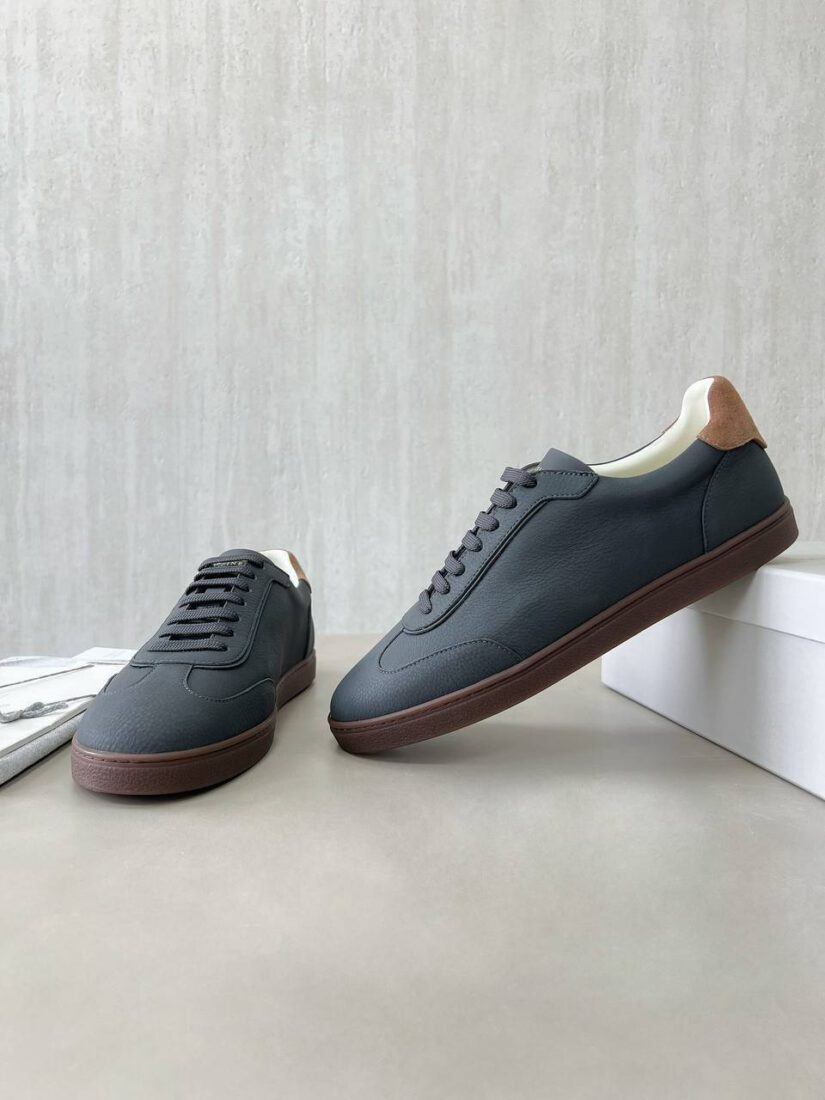 Кроссовки мужские Brunello Cucinelli Leather A136501 Premium Grey фото 3 Кроссовки мужские Brunello Cucinelli Leather A136501 Premium Grey - фото 3