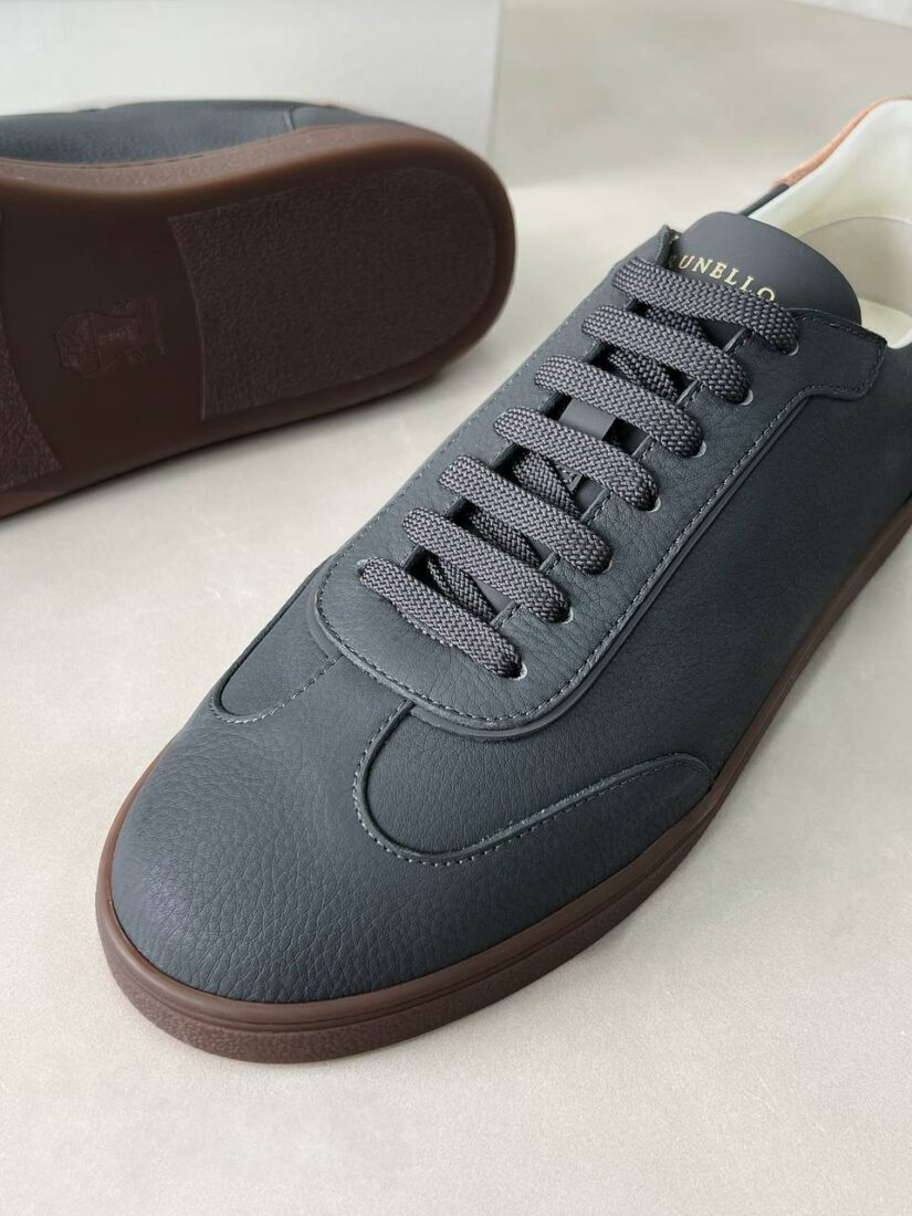 Кроссовки мужские Brunello Cucinelli Leather A136501 Premium Grey фото 4 Кроссовки мужские Brunello Cucinelli Leather A136501 Premium Grey - фото 4