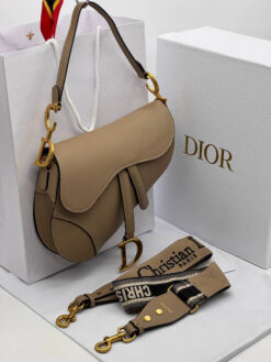 Сумка Christian Dior Saddle 25.5/20/6.5 см бежевая A137085