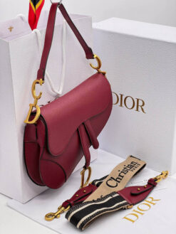 Сумка Christian Dior Saddle 25.5/20/6.5 см красная A137089