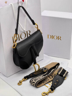 Сумка Christian Dior Saddle 19/15/6 см чёрная A137100