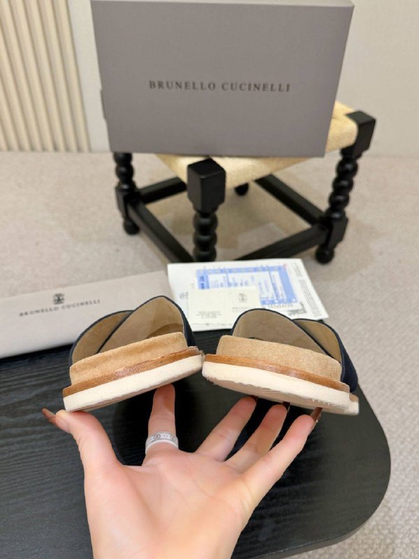 Шлёпанцы Brunello Cucinelli мужские 137532 синие фото 3 Шлёпанцы Brunello Cucinelli мужские 137532 синие - фото 3
