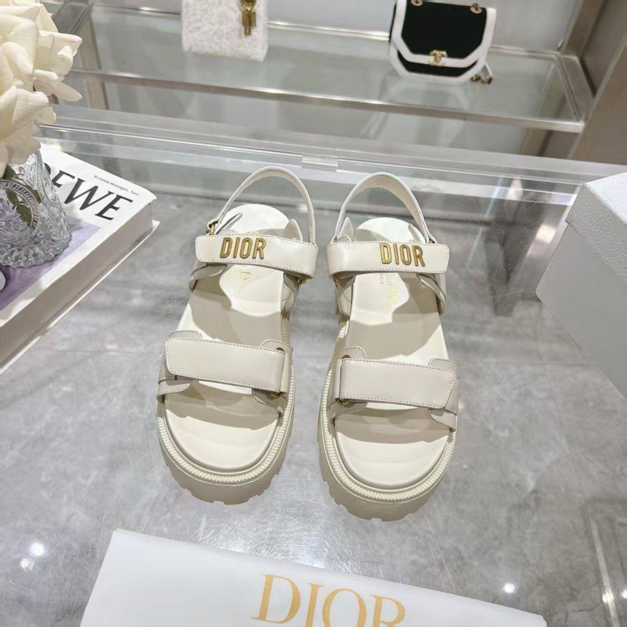 Сандалии женские Dior PL-50029-A137298 белые фото 2 Сандалии женские Dior PL-50029-A137298 белые - фото 2