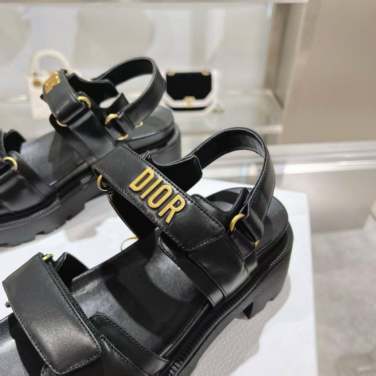 Сандалии женские Dior PL-50029-A137309 чёрные фото 3 Сандалии женские Dior PL-50029-A137309 чёрные - фото 3
