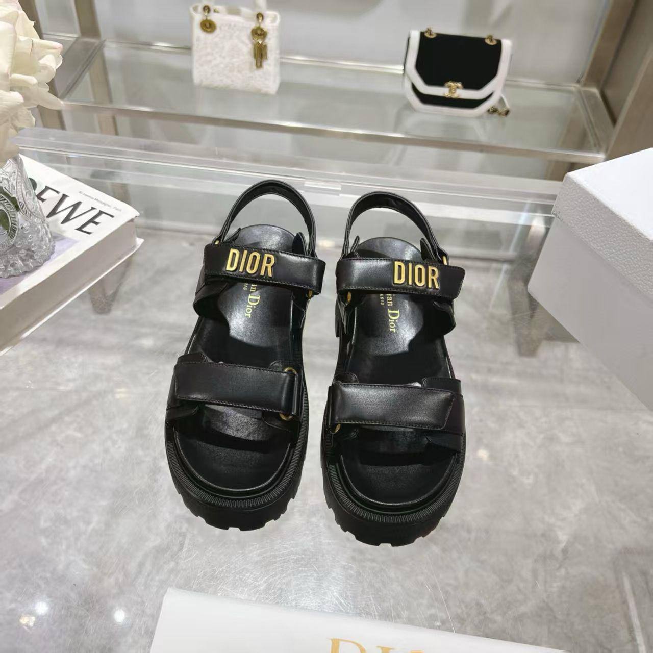 Сандалии женские Dior PL-50029-A137309 чёрные фото 2 Сандалии женские Dior PL-50029-A137309 чёрные - фото 2