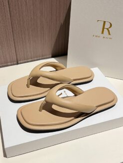 Сандалии женские The Row кожаные Ginza A137770 бежевые